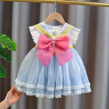 2023 Детска лятна рокля-пакет за момичета, модерни рокли в стил 