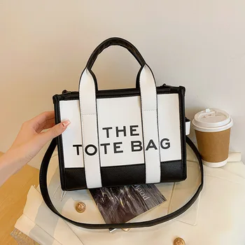 Модна дизайнерска чанта Дамска Чанта-тоут от изкуствена кожа, чанта през рамо за жени, дамски чанти на рамо, по-голямата голям пътна чанта за пазаруване