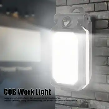 Преносим работен лампа COB, USB Акумулаторна сгъваема работна лампа с магнит за ремонт на автомобили, къмпинг