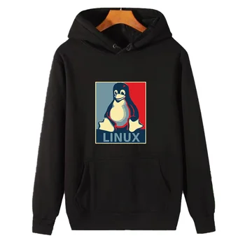 Linux tux плакат с изображение на пингвин Блузи с качулка зимни памучни блузи с качулка essentials флисовые блузи с качулка мъжки блузи