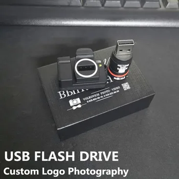 Потребителски лого Камера Usb флаш памет 32 GB И 64 GB 8 GB 16 GB Карта памет Фотография Сватбена подарък кутия (над 20 парчета могат да отпечатате лого)