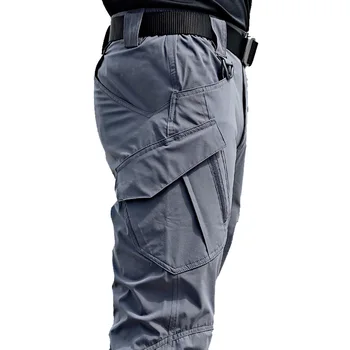 Нови мъжки тактически панталони с много джобове, разтеглив военни панталони за градски пътувания, мъжки прилепнали панталони-карго 5XL