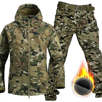 KAMB Мъжки палта с множество джобове, зимни якета за мъже, камуфляжный гащеризон, армейски тактически костюм, водоустойчив Дрехи