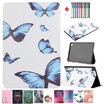 Боядисани Модерен Калъф за таблет Butterfly Котка За Samsung Galaxy Tab S7 Case 11 