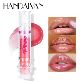 Handaiyan Lip Plumper Блясък За Устни 5 мл Хранително Овлажняващ крем Масло За Устни Частен Марка Прозрачен Гланц За Устни на Едро Корейски Набор от Червило