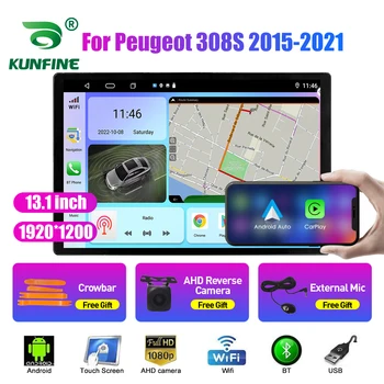 13,1-инчов Автомобилен Радиоприемник За Peugeot 308S 2015-2021 Кола DVD GPS Навигация Стерео Carplay 2 Din Централна Мултимедиен Android Auto