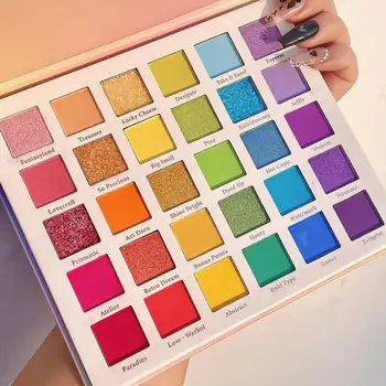 30 цвята Детски сенки за очи С корейски грим Перлено-матово палитра сенки за очи Dream Rainbow Palettes Грим за жени