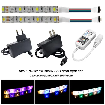 Led лента DC12V 5050 RGBW RGBWW с Bluetooth-съвместими контролера RGBW cotrol 1A 2A LED power supply комплект led лента