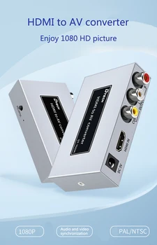 Аудио Видео Dtech Hdmi-RCA AV адаптер Конвертор 4K, hdmi-rca конвертор