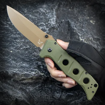 BM 275 Ножове ADAMAS OG Bench Green CPM CRUWEAR Острието е Изработено с Дръжка G10 Сгъваем Нож Военен EDC джобни Ножчета за Самозащита