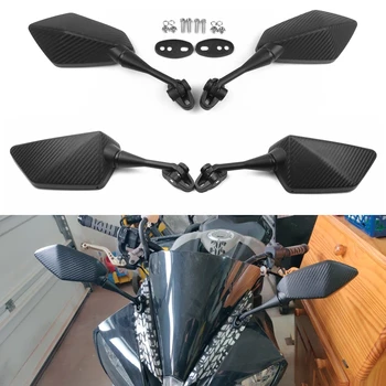 Мотоциклет, Скутер, Огледало за Обратно виждане От Въглеродна Стомана За Yamaha YZF R1 R6 R25 R15 R125 R3 R1S R1M FZ6R, Огледала