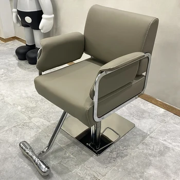 Модерни фризьорски стол от изкуствена кожа за мебели, салон, Професионално коса фотьойл, Удобен за коса стол
