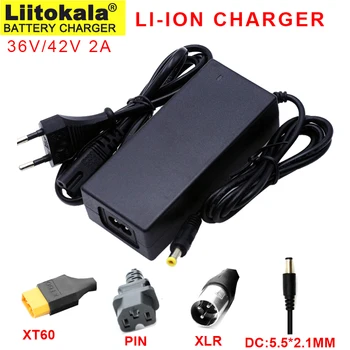 LiitoKala 36V 2A 10 струните 42v модификация электровелосипеда/зарядно устройство за електрически/скутер Полимерно-литиева батерия зарядно устройство