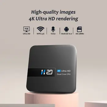 H20 Android Smart TV Box Android 10.0 2GB 8GB 4K HD Гласова помощ TV Box Android 3D Play Store Безплатна доставка TV Box