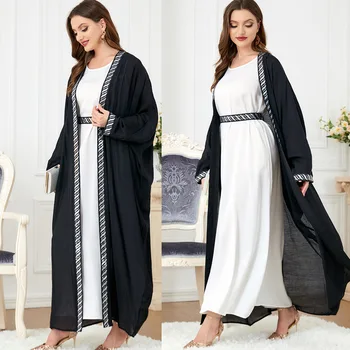Марокански Кафтан, Мюсюлманската Жена комплект с роклята Абайя, мюсюлмански комплекти от 2 теми, Ръкав 