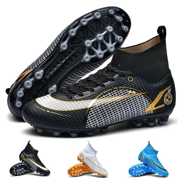 Футболни обувки за мъже, Професионални футболни обувки за деца, момчета, Футболни обувки с дълги шипове, футболни обувки с тревата, Ново Записване