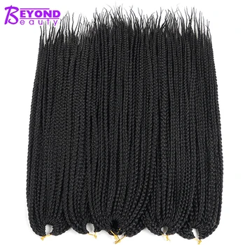 Beyond Beauty Crotchet Box За удължаване на косата, омбре, черно-кафяви на цвят, заплитане на косата, Синтетични опашка за плетене на една кука на едро