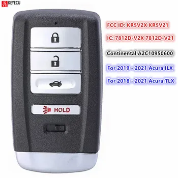 Подмяна на KEYECU 3 + 1 Бутон 433,92 Mhz Интелигентен Ключ Дистанционно (авто) за Acura 2019 2020 2021 ILX 2018-2021 TLX KR5V2X A2C10950600