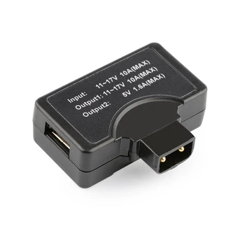 CAMVATE D-Tap P-Tap-конектор USB адаптер 5 за батерия на фотоапарат със златен и V-образно затваряне CAMVATE D-Tap P-Tap-конектор USB адаптер 5 за батерия на фотоапарат със златен и V-образно затваряне 1