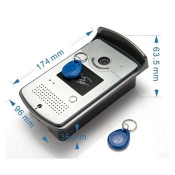 Кабелна WiFi видео телефон за апартаменти, уличен домофонна система, панел повикване, RFID звънец, поддръжка на електронното заключване Кабелна WiFi видео телефон за апартаменти, уличен домофонна система, панел повикване, RFID звънец, поддръжка на електронното заключване 4