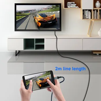 Кабел-адаптер, съвместим с Type-C HDMI кабел с висока разделителна способност 60 Hz за проекция на лаптоп, таблет, кабел със същия телевизор, червен Кабел-адаптер, съвместим с Type-C HDMI кабел с висока разделителна способност 60 Hz за проекция на лаптоп, таблет, кабел със същия телевизор, червен 4